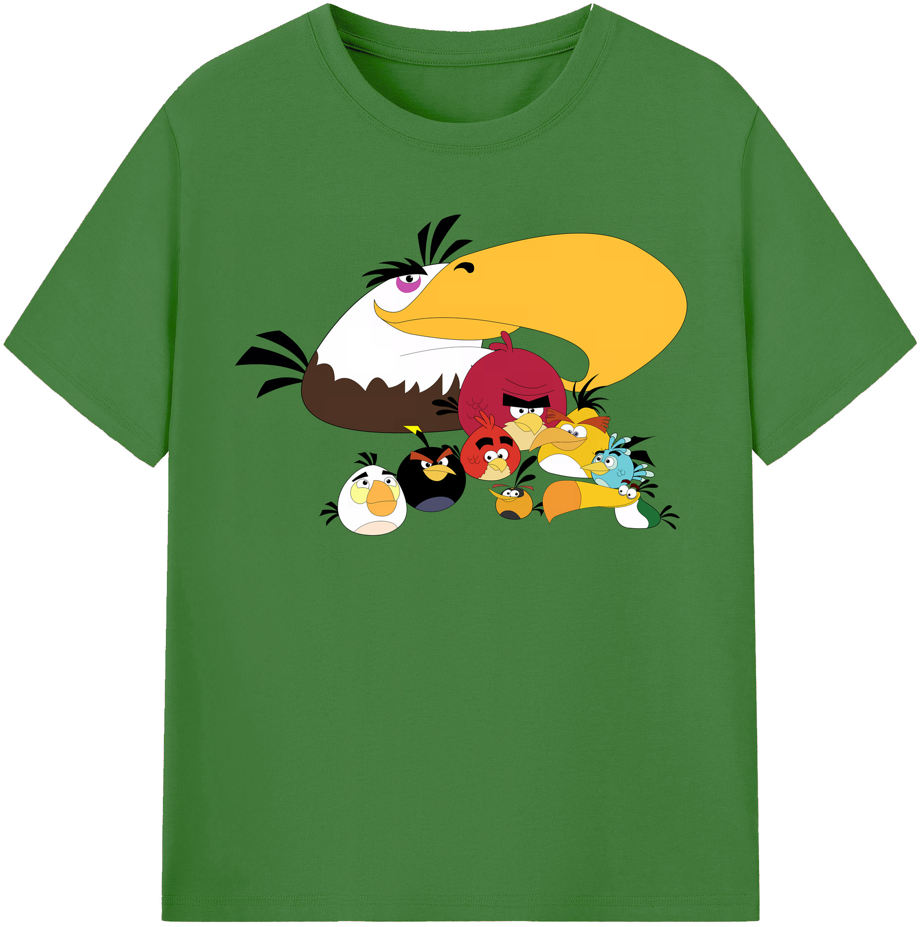 （画像用） Angry Birds アングリーバード レディースカジュアルプリントTシャツ（綿100％）